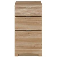 kingstown ocean oak chest of drawer 3 drawer narrow