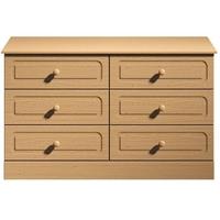 kingstown aylesbury oak chest of drawer 6 drawer