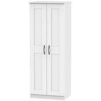 kingston white wardrobe tall 2ft 6in with double hanging