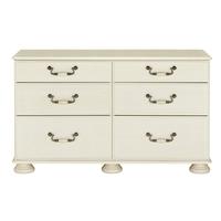 kingstown signature washed cream chest of drawer 6 drawer