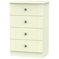 kingston cream chest of drawer 4 drawer midi