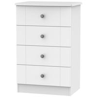 kingston white chest of drawer 4 drawer midi