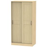 Kingston Light Oak Wardrobe Sliding - 100cm Wide