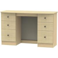 Kingston Light Oak Dressing Table - Knee Hole Double Pedestal