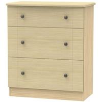 Kingston Light Oak Chest of Drawer - 3 Drawer Deep