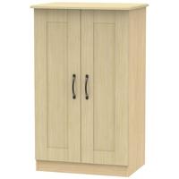 kingston light oak wardrobe 2ft 6in plain midi