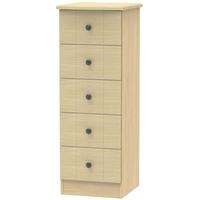 Kingston Light Oak Chest of Drawer - 5 Drawer Locker