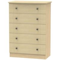 Kingston Light Oak Chest of Drawer - 5 Drawer