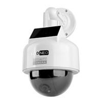 KingNEO KD201S Dummy Solar Powered Speed Dome Camera Simulated Outdoor Security Camera 2pcs White