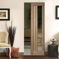 Kilburn 1 Light Oak Syntesis Pocket Door with Clear Safety Glass