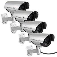 KingNEO 4pcs Outdoor Fake/Dummy Camera for Security Waterproof CCTV Surveillance