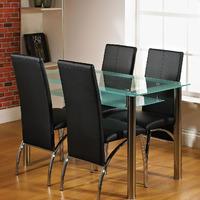 kingston 120cm frosted glass dining table