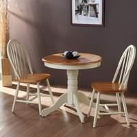 Kinver 76cm Round Dining Table And 2 Windsor Chairs