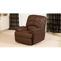 Kingsbury electric reclining armchair brown