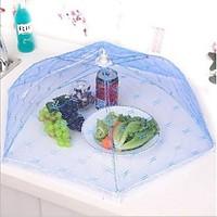 Kitchen Party Table Food Storage Cover Folding Umbrella Mesh Lace Metal Frame Random Color