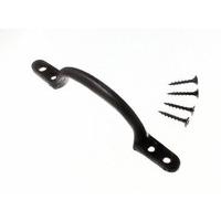 kitchen cupboard door handle front fix sash black 150mm screws pack 20 ...