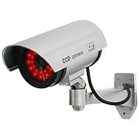 KingNEO 1pc White Wireless Fake Dummy Dome CCTV Security Camera LED light
