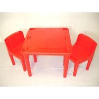 Kiddy Activity Table and 2 Chair Set Red