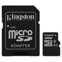 kingston technology 32 gb microsdhc class 10 flash card with sd card a ...