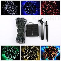 king ro solar 3937ft 100led 8 mode christmas decor flashing light outd ...