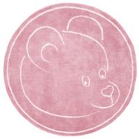 Kids Girl Bedroom Pink Teddy Bear Circle Rug