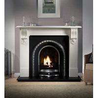 kingston agean limestone fireplace package with henley cast