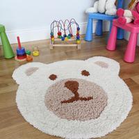 Kid\'s Cute Teddy Bear Super Soft Luxury Nursery Rug 75x80cm