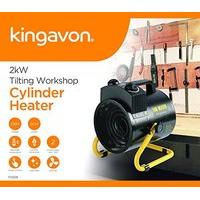 Kingavon Tilting Workshop Cylinder Heater, 2000 W, Black