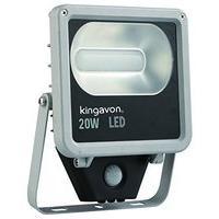 kingavon metal anti glare smd security light grey 20 w