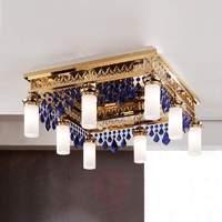 Kito Ceiling Light with Blue Crystal Decorations