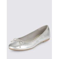 Kids\' Silver Ballet Shoes