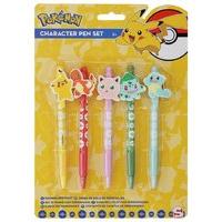 Kids Pokemon Character Biro Pen And Toppers Set - 5 pack - Multicolour