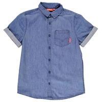 Kickers Short Sleeve Denim Shirt Junior Boys