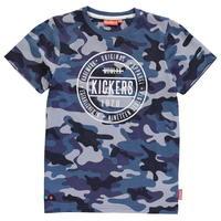 kickers print t shirt junior boys