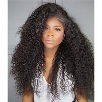 Kinky Curly Synthetic Lace Wigs Natural Black Heat Resistant Synthetic Lace Front wig In Stock