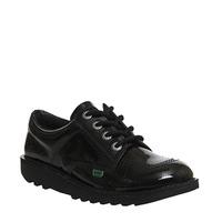 kickers kick lo junior black patent