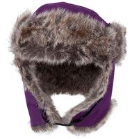 kids fur trim hat purple quality kids boys girls