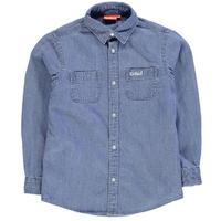 kickers long sleeve denim shirt junior boys