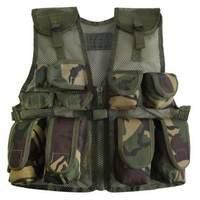 Kids Army Camouflage Assault Vest - Fits Ages 5-14