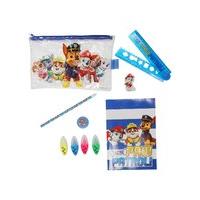 Kid\'s Paw Patrol filled pencil case and pad with pencil ruler eraser sharpener highlighters - Multicolour