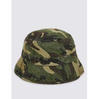 kids pure cotton camouflage print summer hat