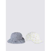 Kids 2 Pack Pure Cotton Hats