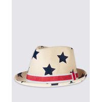 kids star print trilby hat