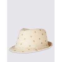 Kids Glitter Spot Trilby Hat