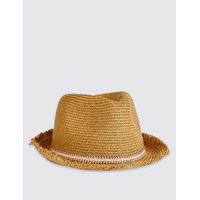 Kids Frayed Edge Trilby Hat