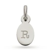 Kirstin Ash R - Oval Letter Sterling Silver