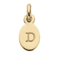 Kirstin Ash D - Oval Letter 18k-Gold-Vermeil