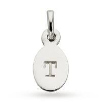 Kirstin Ash T - Oval Letter Sterling Silver