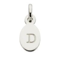 Kirstin Ash D - Oval Letter Sterling Silver