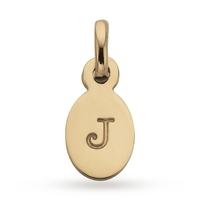 Kirstin Ash J - Oval Letter 18k-Gold-Vermeil